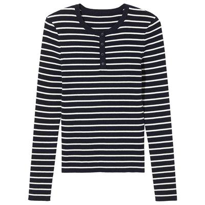 热风2025年冬季女士亨利领针织衫