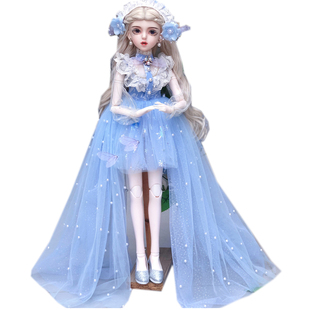 手绘60cm娃娃送女孩bjd仿真人玩偶玩具公主正版SD洋娃娃生日礼物