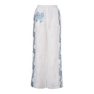 TCH私服2025夏季新款烫钻时尚休闲百搭直筒长裤女T75A20E5154