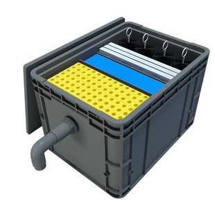 鱼池水循环系统过滤器增氧户外养鱼塘水池潜抽水泵死鱼周转箱净化