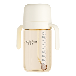 【抖音爆款】布比熊大宝宝吸管奶瓶123岁以上6个月儿童防胀气喝水
