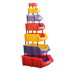 斜口零件盒组合式加厚收纳物料盒子元件盒塑料盒螺丝工具盒物料箱