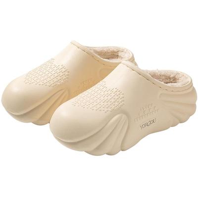 厨房卫生间防水溅棉拖鞋女秋冬季