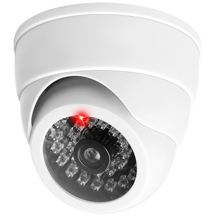 家用仿真摄像头粘贴免打孔假监控器带灯防贼假摄像头假的探头模型