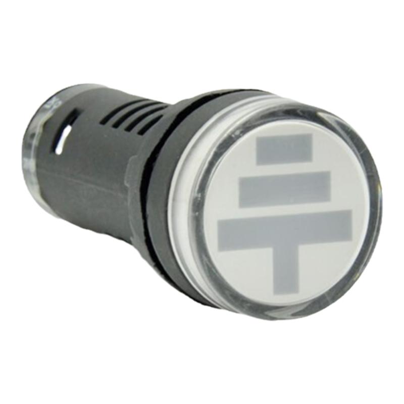 塑料圆形LED信号灯带接地符号警示灯指示灯22mm AD16-G28
