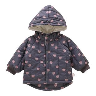 宝宝棉袄外套冬装夹棉加厚小月龄女宝宝男加绒保暖连帽外出上衣