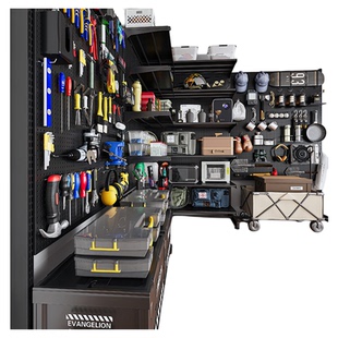 立式洞洞板置物架落地五金工具收纳架运动装备金属免打孔家用货架