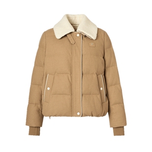 【长白山白鹅绒】ELSEWHERE珂思商场同款短羽绒外套2025冬季新款