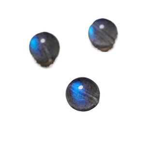 天然7A冰种灰蓝月光石散珠半成品6A彩光拉长石珠子配件女款