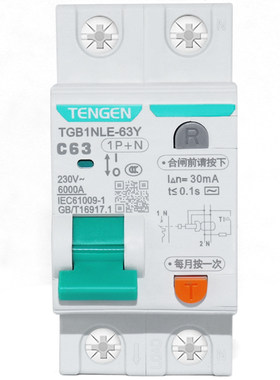 天正窄积TGB1NLE-63Y漏电保护器