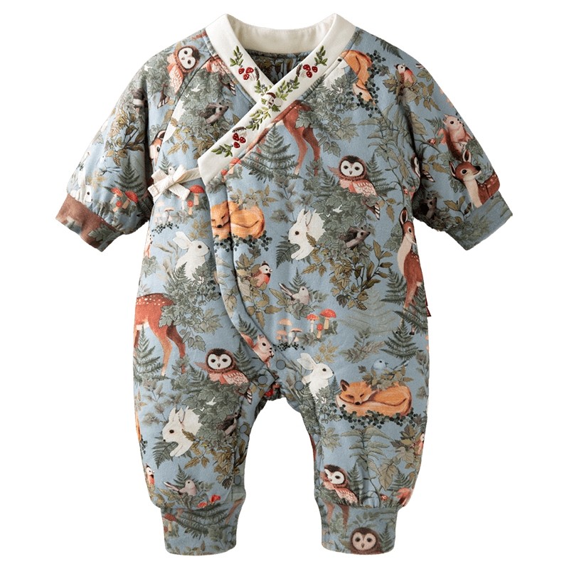 【林深时见鹿】aqpa爱帕宝宝婴幼儿绑带和袍连体衣新生棉服