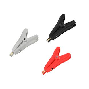 鳄鱼夹 黄铜镀金正负两级测试夹 LCR开尔文夹低电阻平口夹