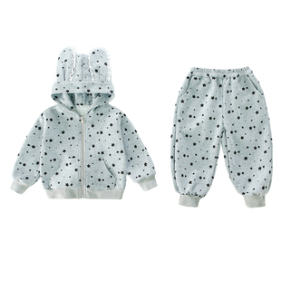 女童卫衣套装春秋季2026新款洋气时髦女宝宝春装儿童休闲运动衣服