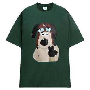 潮流宽松纯棉短袖T恤男夏季美式街头嘻哈2026新款港风半袖体恤衫t