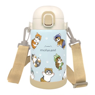 日本进口mofusand保冷杯保温杯直饮儿童斜挎可爱猫咪大容量 700ml