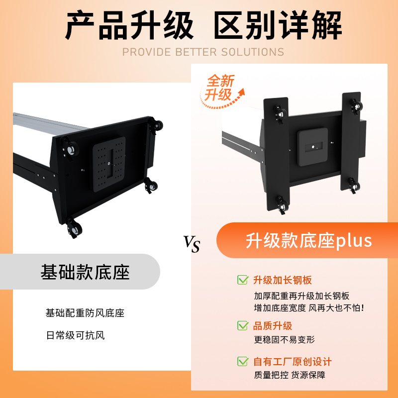 双面发光立式广告灯箱可移动 充电式户外抗风LED灯箱定制