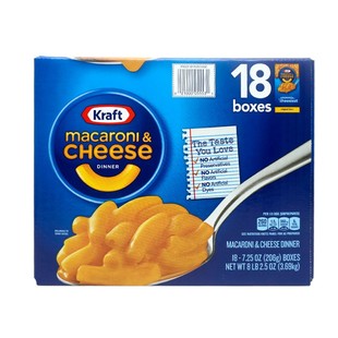 新货美国Kraft Macaroni Chese奶酪芝士卡夫通心粉206g*18盒意面