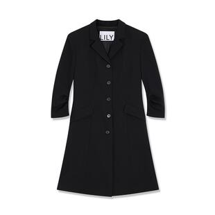 【商场同款】LILY夏新款女装通勤气质中长款西装连衣裙小个子