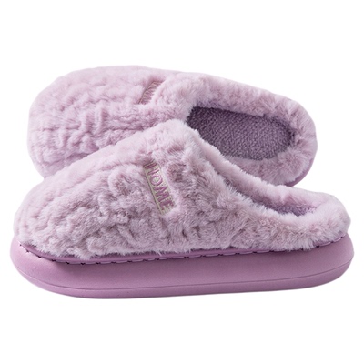 【居家舒适防滑保暖棉拖鞋女款】