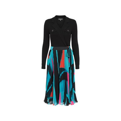 MARYLING针梭印花连衣裙