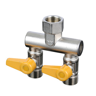 天燃气阀门内外丝三通阀天然气煤气灶专用开关表4分全铜配件防爆