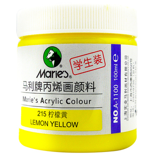 马利丙烯颜料墙绘专用颜料100ml袋装丙烯美术生防水不掉色丙烯画工具套装diy衣服染料白色马力官方旗舰店官网