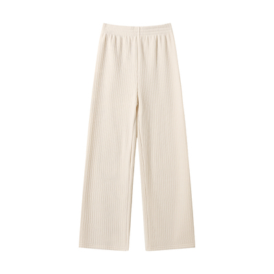 窄版雪尼尔直筒阔腿裤春秋冬显瘦