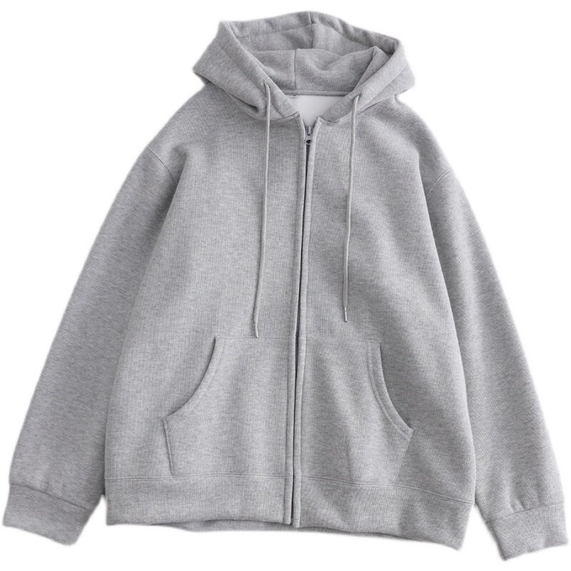 慵懒风加绒加厚拉链开衫卫衣女秋冬新款爆款韩系宽松休闲保暖外套