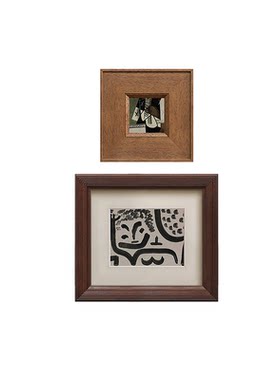 不完美小孩 稀有元素挂画中古抽象法式餐厅卧室玄关客厅装饰画