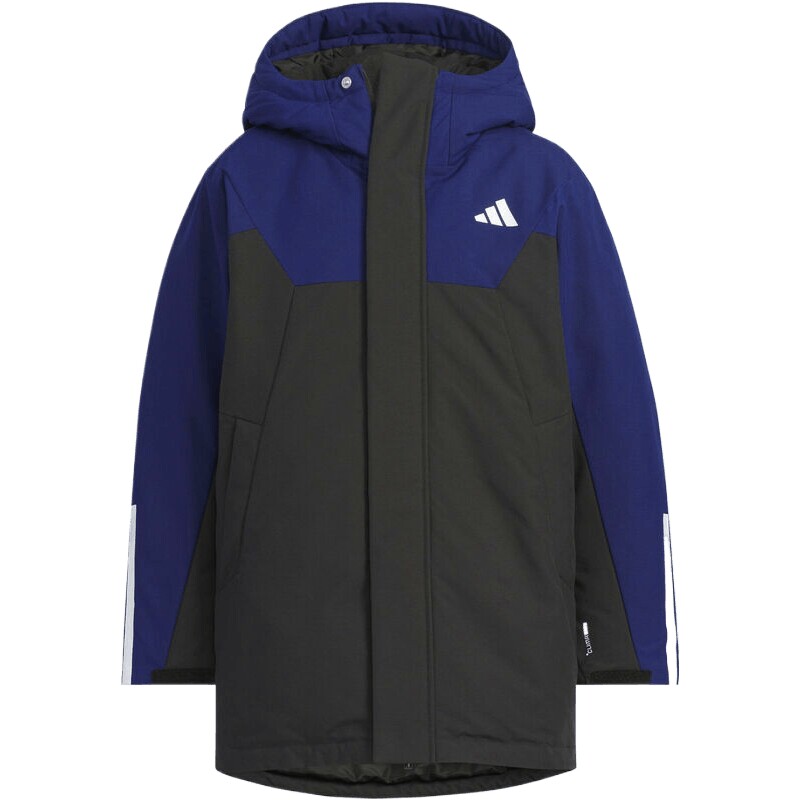 adidas阿迪达斯男大童运动训练休闲保暖连帽羽绒服外套KC5408
