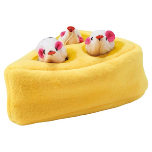 现货 日本马卡寻物玩具奶酪兔皮鼠猫咪玩具激发猫咪本能丰容玩具