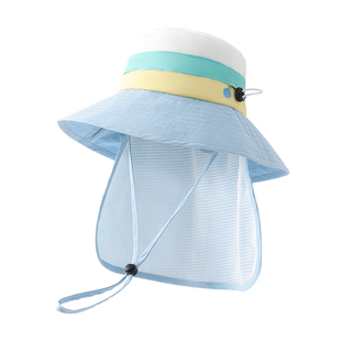【品牌清仓】贝肽斯夏季防晒防紫外线宝宝遮阳帽檐男女儿童沙滩帽