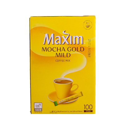 麦馨咖啡粉maxim韩国黄色礼盒装