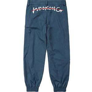 wookong蓝色束脚裤秋新品刺绣