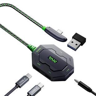 Piva派威GS3pro平板转接器typec转接口4合1转换器3.5mm耳机60W快充吃鸡游戏苹果17ipadpro手机平板耳机转换头