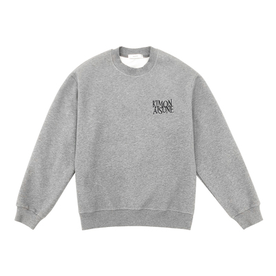 420g重磅深灰色刺绣圆领卫衣男生2025新款秋冬季纯棉宽松长袖上衣