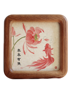 新中式国风字画玄关装饰摆件