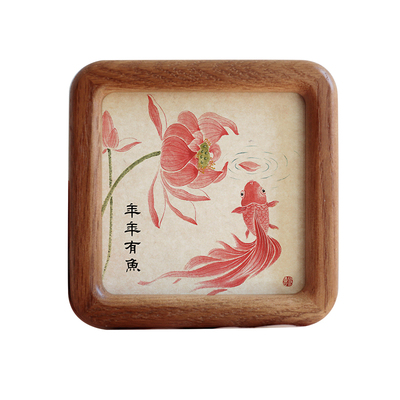 新中式国风字画玄关装饰摆件