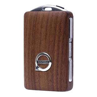 适用于沃尔沃S60钥匙套S90胡桃木XC40新XC60改装钥匙壳木非包套扣