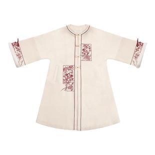 七月夕原创【长乐】对襟长袄汉元素连衣裙云肩汉服女秋冬加厚套装