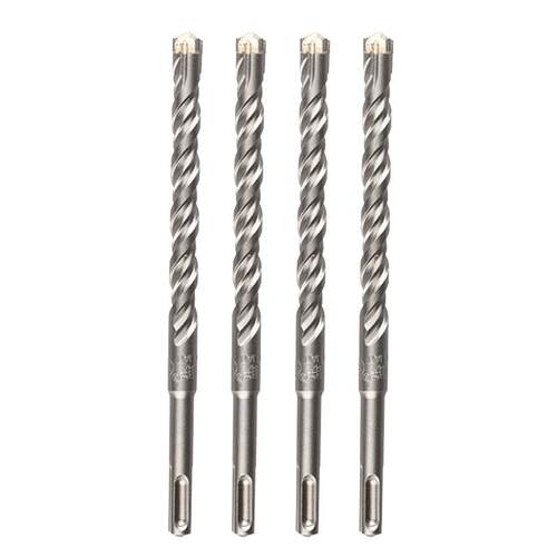 十字冲击钻头电锤混凝土圆柄穿墙方柄过墙转头四坑合金加长四刃钻