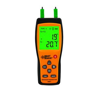 希玛AS857接触式测温仪 K型热电偶温度计 AS877 双通道测温仪