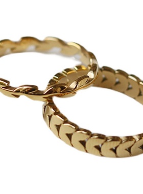 和平麦穗套戒植物花卉简约箭头