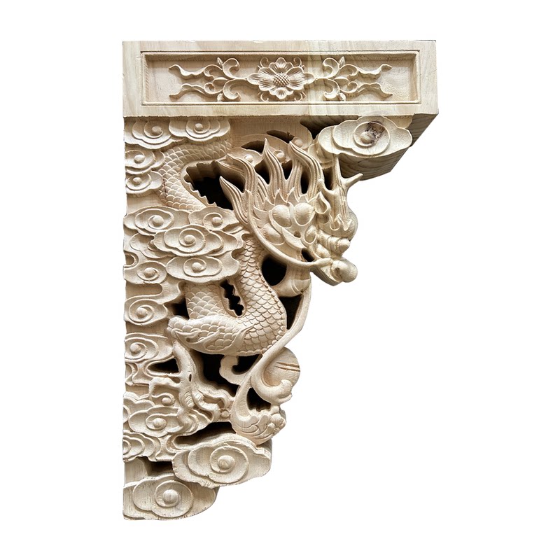 东阳木雕古建梁托雀替柱头角花