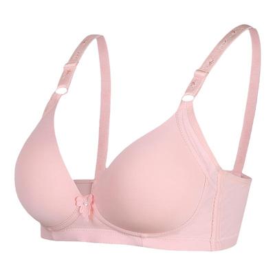 中年妇女简约光面无钢圈棉胸罩