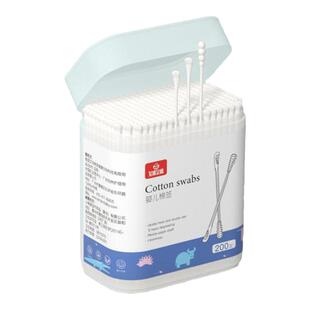 新生婴儿棉签宝宝专用掏耳朵鼻屎婴幼儿儿童棉签超极细双头小棉棒