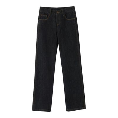 SMIIILE线迹工艺直筒牛仔长裤