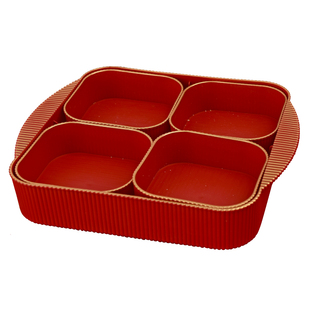 结婚早生贵子干果盒婚礼四宫格糖果盒婚宴订婚桌面摆件收纳盒布置