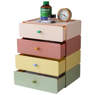 自由组合桌面收纳盒抽屉式办公桌a4文件置物架工位神器杂物箱柜