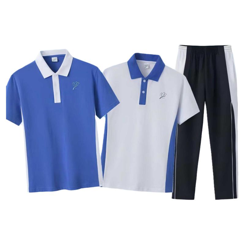 深圳校服中学生夏季短袖长裤套装